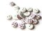 20 13mm Two Hole Pink Tartan Plaid Round Buttons Wooden Buttons White Wood Buttons